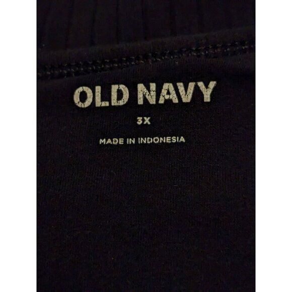 Old Navy Womens Plus 3X Black Ribbed Tank Fitted Cropped Rib Knit Tank Top - Picture 3 of 4